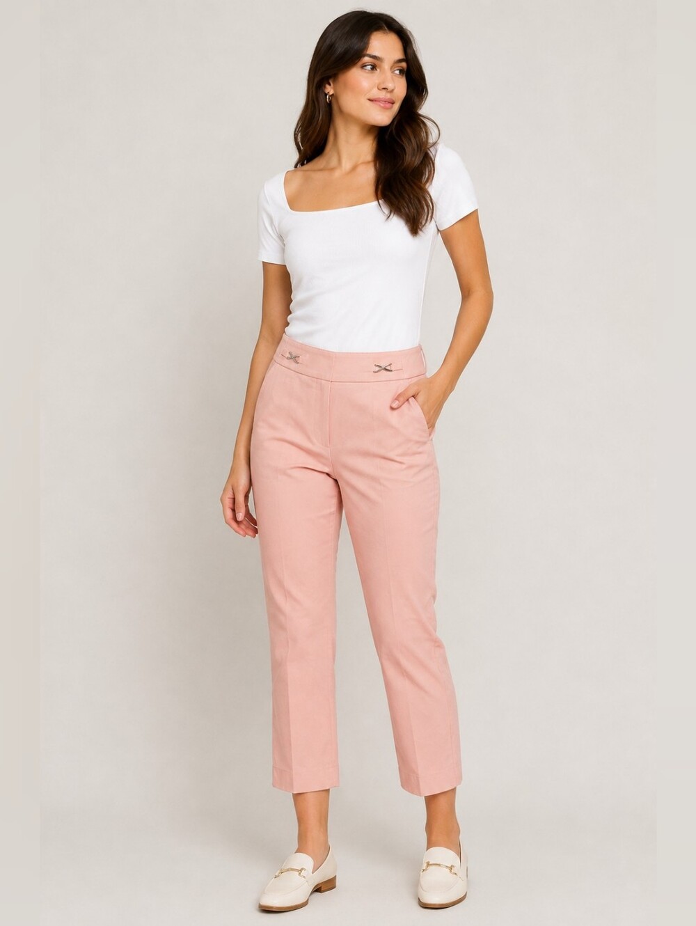 New York & Company 7th Avenue Slim Straight Crop Street Pants 2